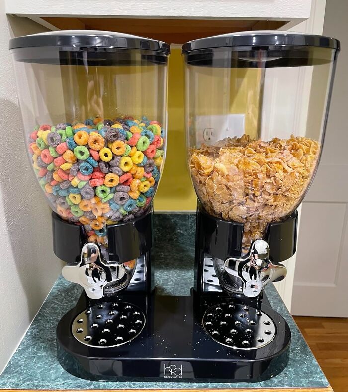  Dual Control Food Dispenser : Your Go-To For Clutter-Free Countertops!