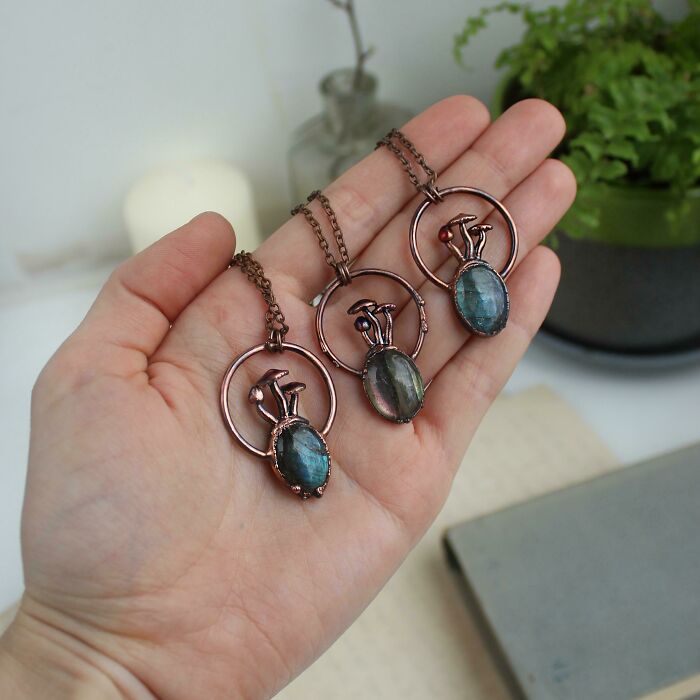 Electroformed Pendants I Made