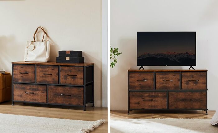 Organize Your Space With The 5-Drawer Organizer Closet Chest: Perfect For Small Clothes And Accessories!
