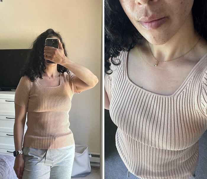 Square Up In Style: Short Sleeve T-Shirt With A Chic Neckline!