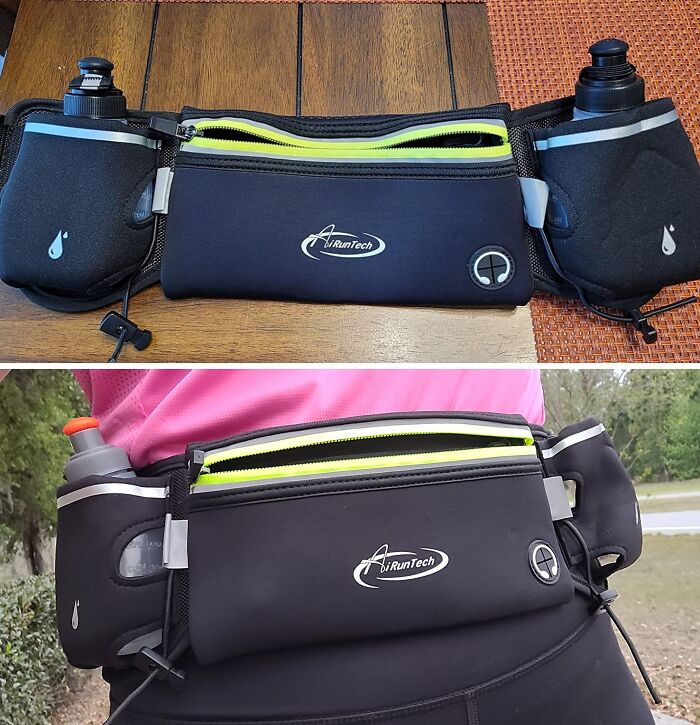Quench Your Run: Airuntech Belt For Effortless Hydration & Phone Storage!