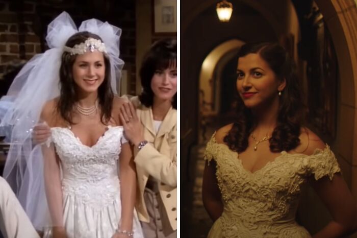 The Wedding Dress Worn In "Friends" And "Edgar Allan Poe's Murder Mystery Dinner Party"