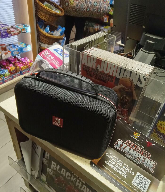 Someone Forgot Their Switch At The Train Station Newsstand