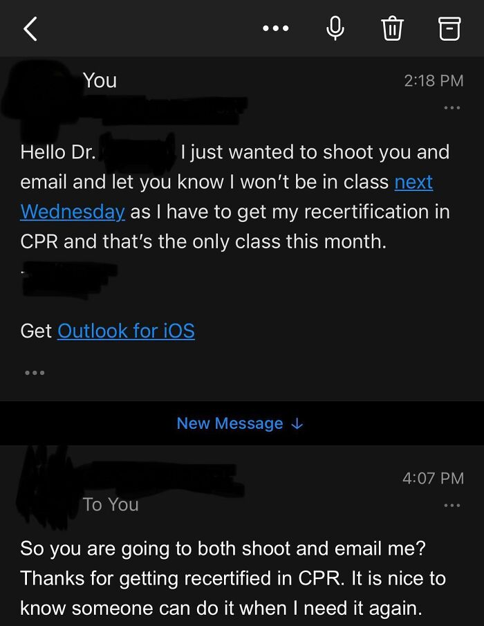 One Typo In My Email Led To A Seriously Good Laugh. Big Respect To My Professor For Having Such A Sense Of Humor