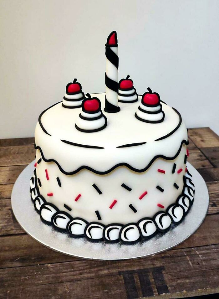 Mi novia ha hecho esta tarta que parece un dibujo