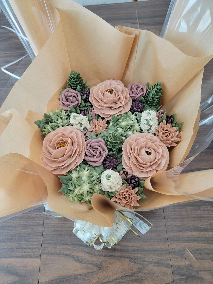 Ramo de cupcakes florales