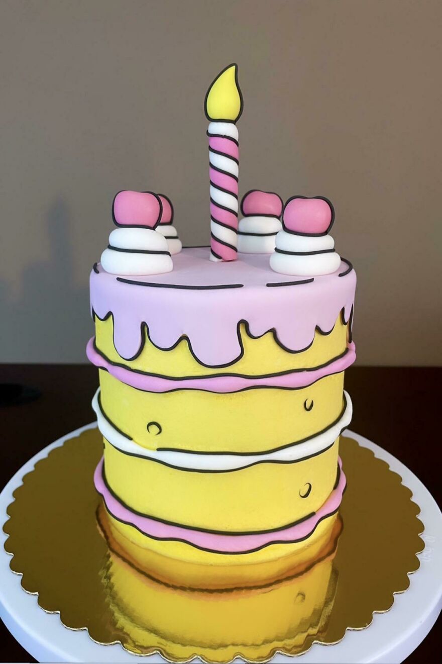 A Cartoon/Comic Cake I Made! 🎂