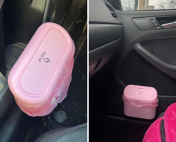 Keep Your Car Tidy And Trash-Free With The Car Trash Can, A Convenient And Compact Container That Fits Neatly In Your Vehicle