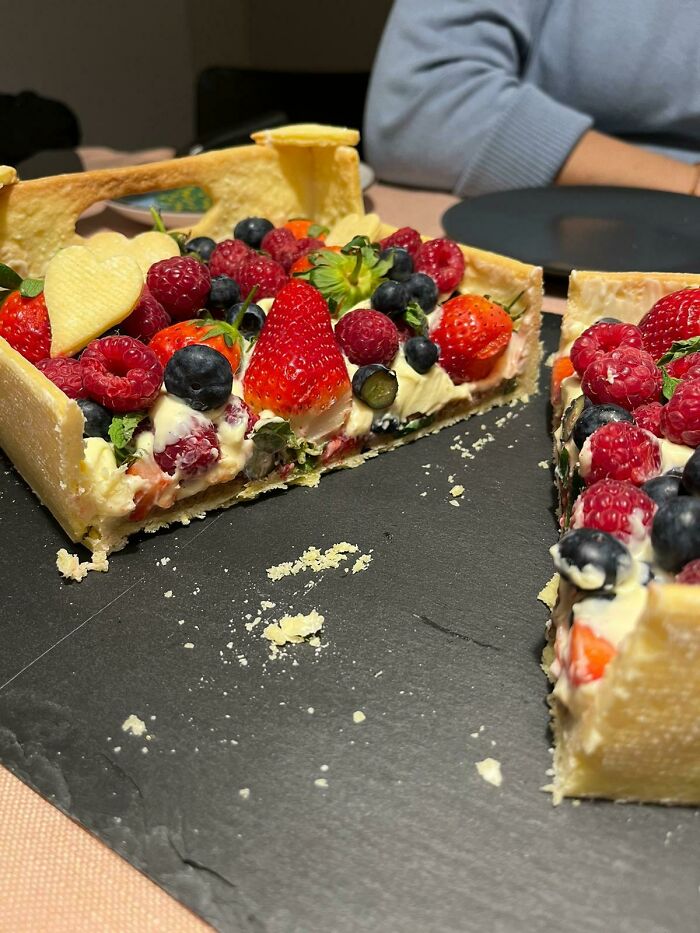 Tarta de cumpleaños al corte