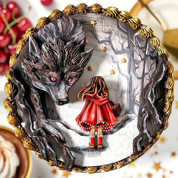 Tarta de queso de caperucita roja