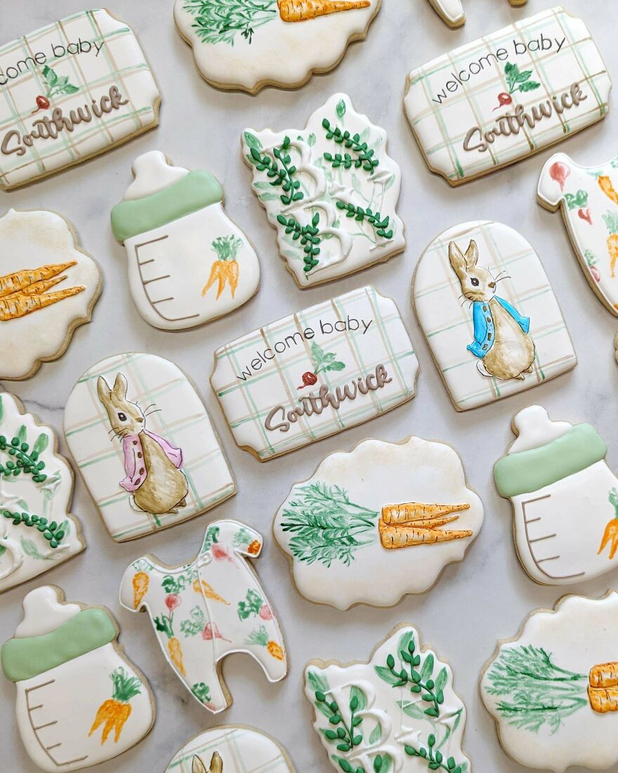 Peter Rabbit Baby Shower Cookies 🥕