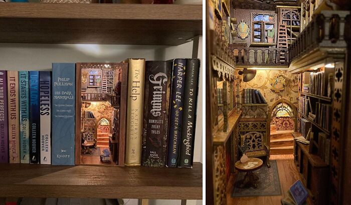 These Book Nook DIY Kits  Are The LEGO Model Equivalents For Bookworms