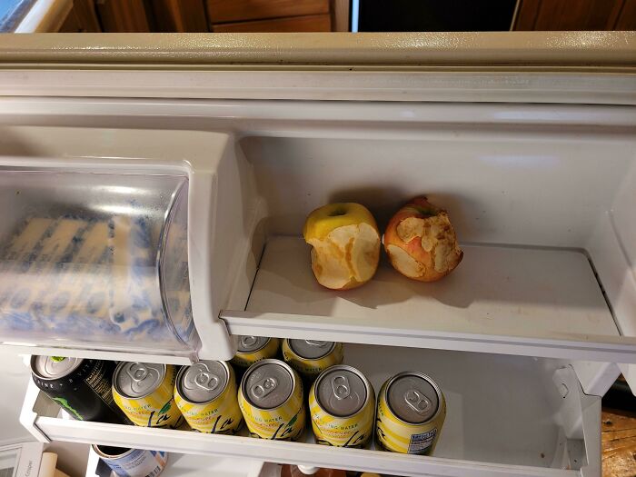 My Wife Only Takes A Few Bites Of An Apple And "Saves The Rest For Later"