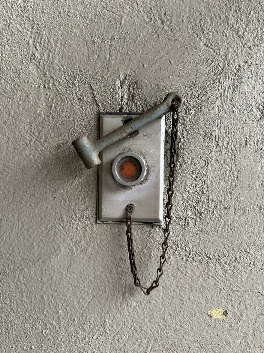Tiny Hammer And Enticing Button With No Explanation In My Historic Apartment Building