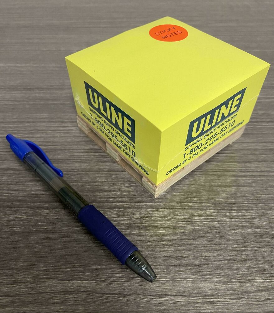 My Sticky Notes Were Delivered On An Appropriately-Sized Pallet