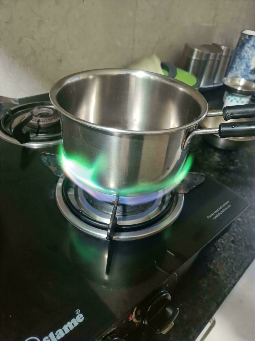 The Fire On My Stove Turned Green