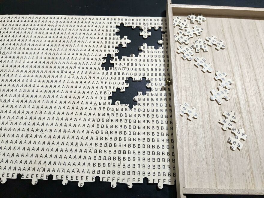 My Puzzle Has Letters On The Back To Check Placement