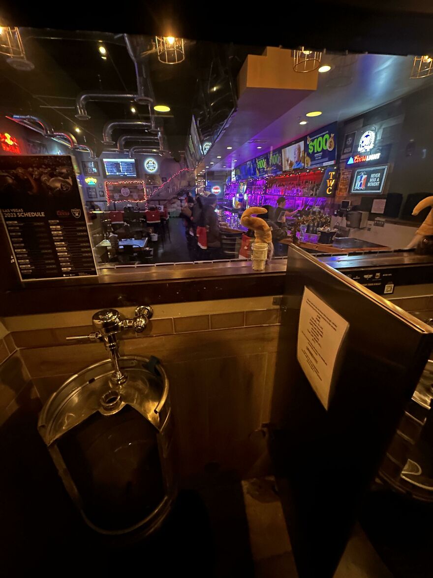 This Bar I Went To Has One Way Glass In The Bathroom