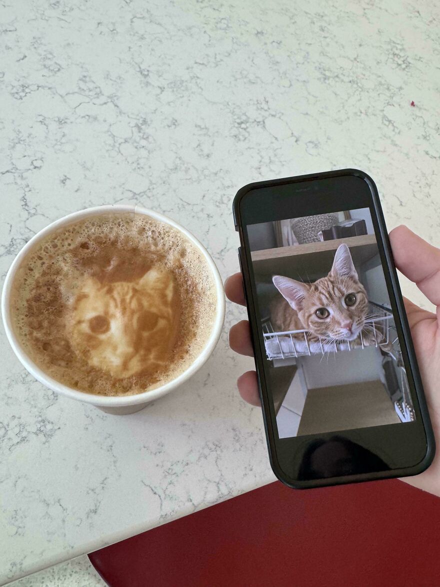 The Robot Barista At My Work Can Print Any Image Into The Foam