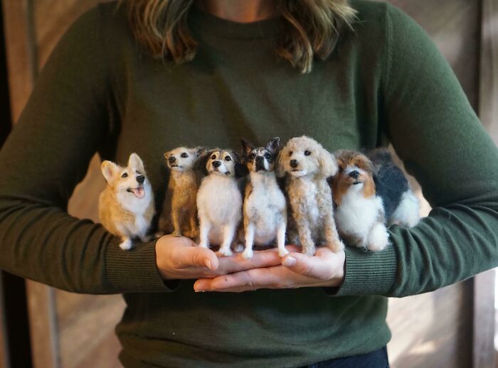 I Create Life Like Needle Felted Pet Replicas Of Peoples Pets From Photographs