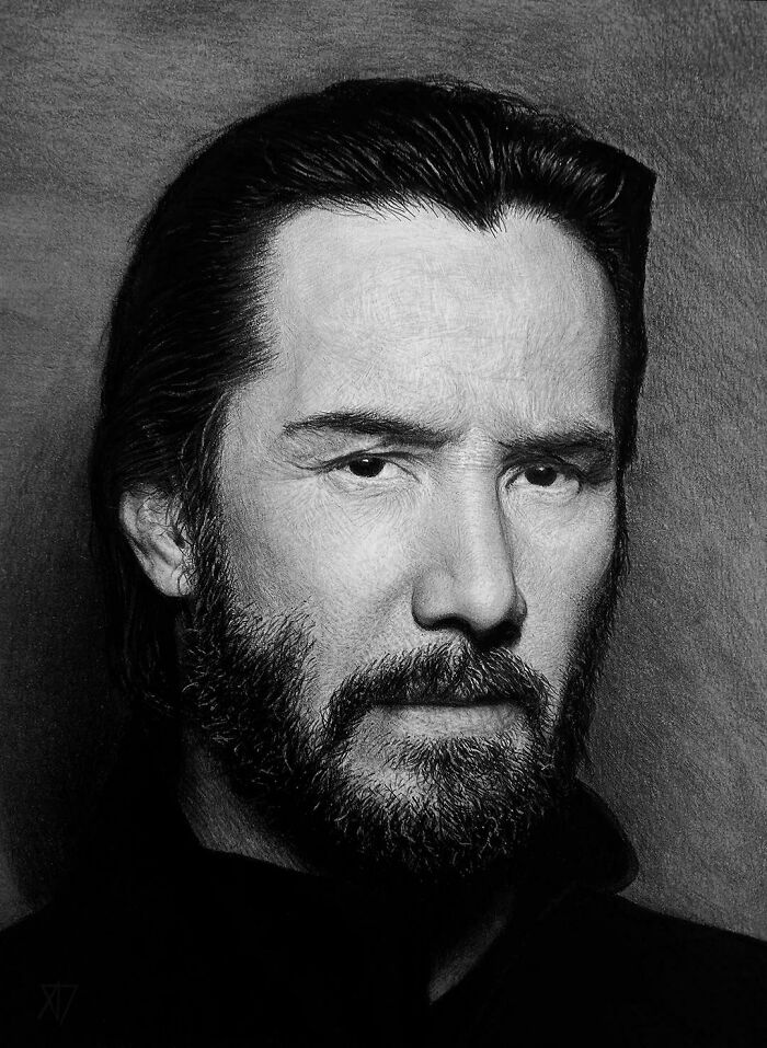 Keanu Reeves, Pencils On Paper