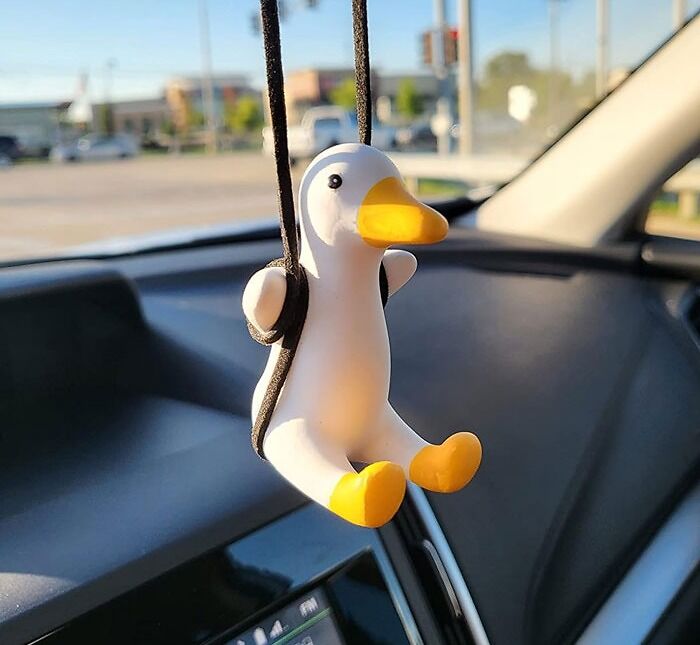 Add A Dash Of Quacky Charm To Your Rearview With The Swingin' Duck Mirror Accessory