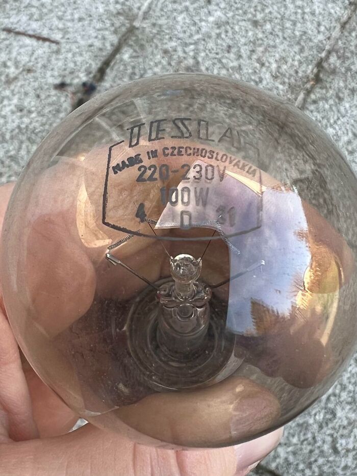 I Just Changed A Lightbulb That Was So Old It Was „made In Czechoslovakia“. It Has Been In Use Every Day Since 1990…