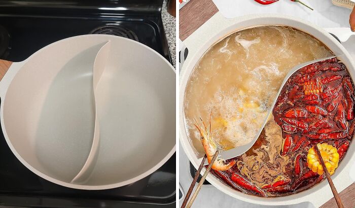 Elevate Your Hotpot Experience With The Double-Flavor Shabu Pot: Perfectly Divided For Versatile Cooking