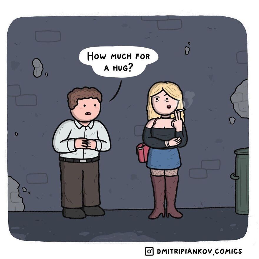 25 New Funny Dark Humor Comics With Twist Endings From Cartoonist Dmitri Piankov