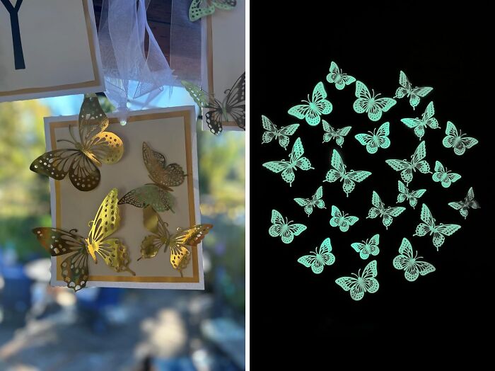 Flutter In The Night: 24 Glow Butterflies