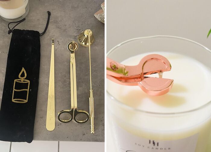 Enhance Your Candle Experience With The Candle Wick Trimmer, Snuffer, And Wick Dipper Set