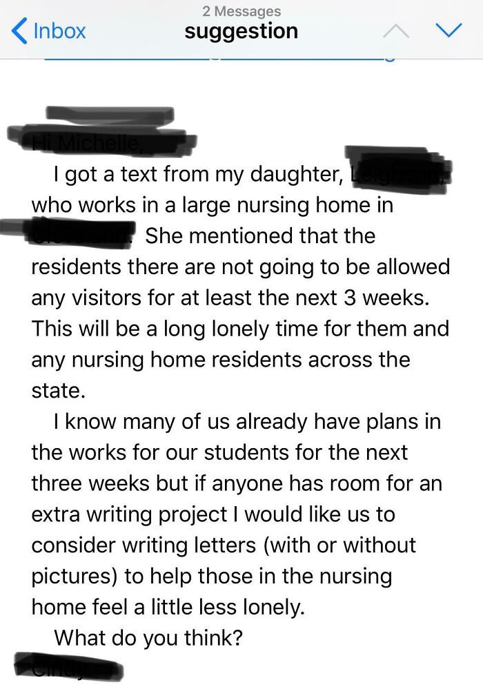 A Teacher Sends A Suggestion To The School Principal On Projects For Students While They Are Out Of School