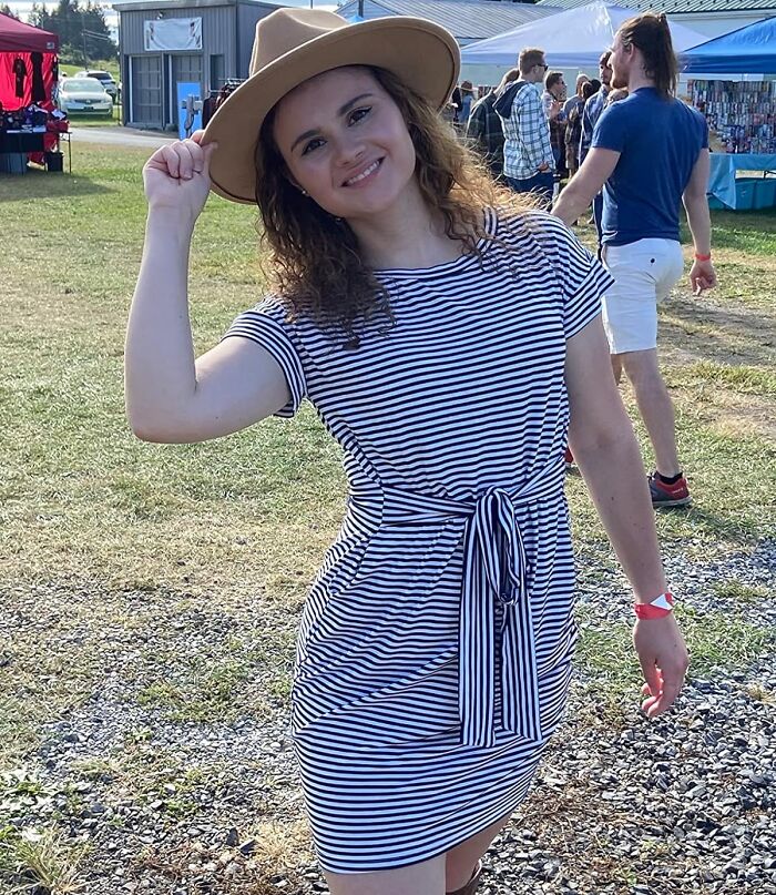 Elevate Your Casual Style With Striped Short Sleeve T-Shirt Dress: Effortlessly Chic And Comfortable For Any Occasion