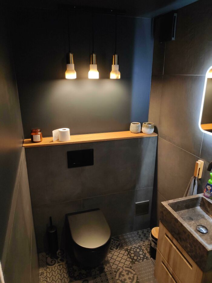 Everybody Said Don't Make The Toilet Room Dark/Black So That's What I Did. Do You Like It ?