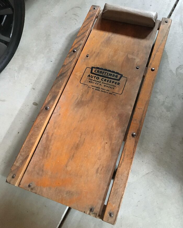 When My Grandfather Passed Away, I Inherited His Auto Crawler. I'm Still Using It To Change My Oil After 80 Years