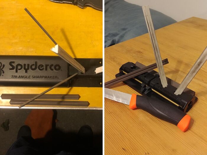 Keep Your Knives Sharp And Ready With The Tri-Angle Sharpmaker With Safety Rods