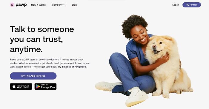 Pawp online veterinarian main page