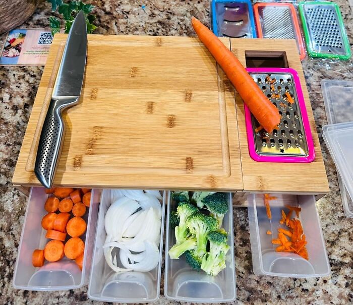 Chop, Slide, Store: Bamboo Prep Station Revolutionizes Kitchen Prep!