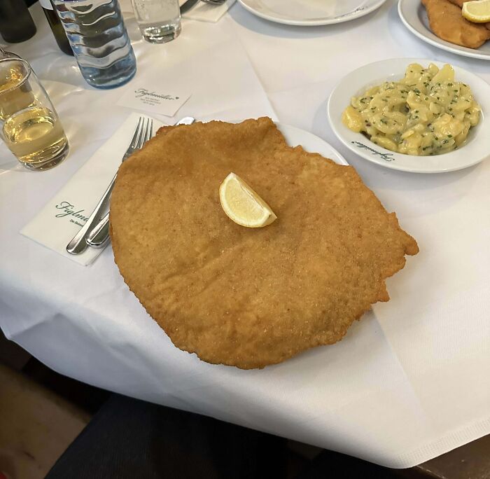 Me he comido este pedazo de schnitzel