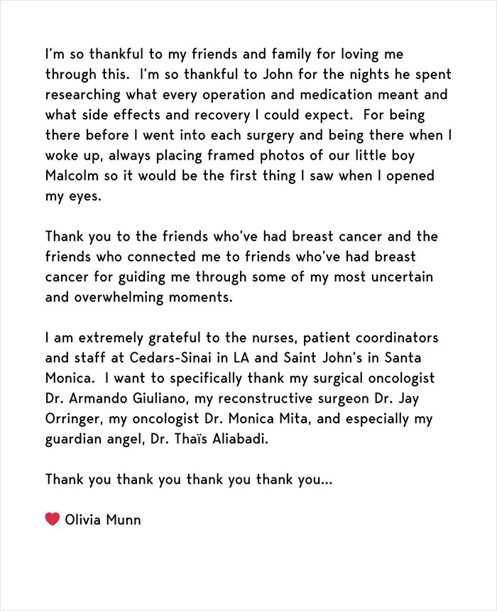 Olivia Munn Posts Tearful Video As She Undergoes Double Mastectomy For Breast Cancer