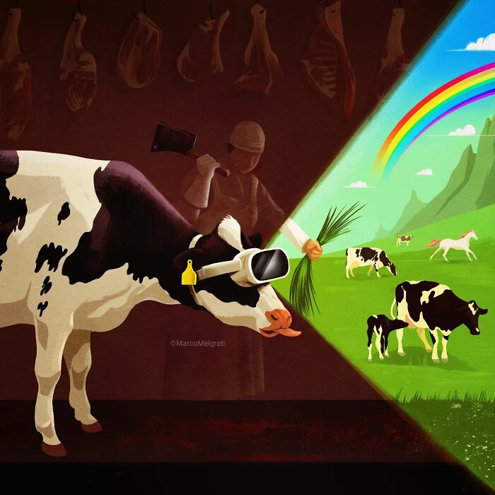 Thought-Provoking Illustration By Marco Melgrati