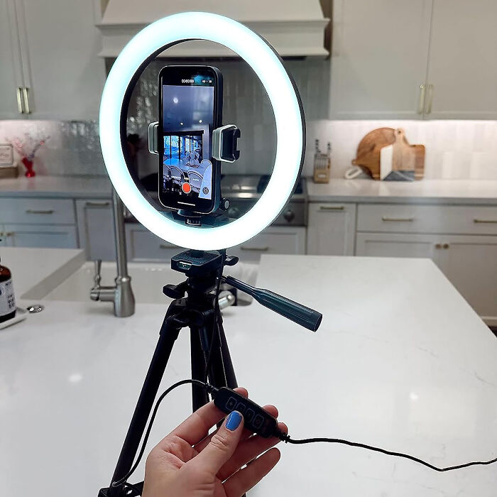 Light Up Your Shots With The Ultimate Selfie Ring Light With 62'' Tripod 