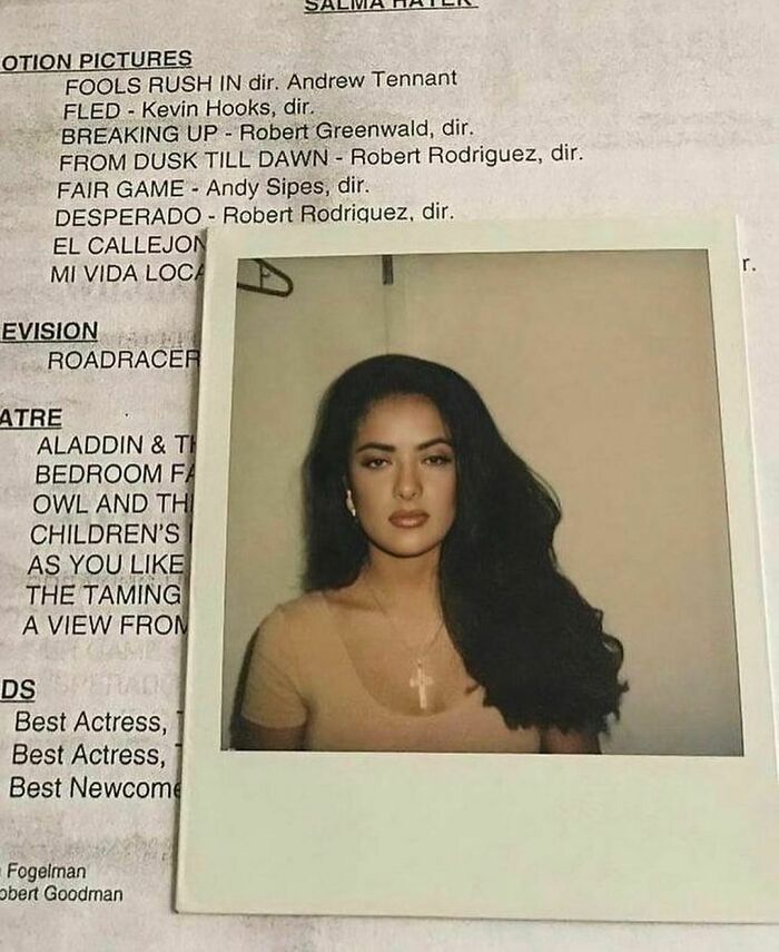Salma Hayek Casting Photo From 95