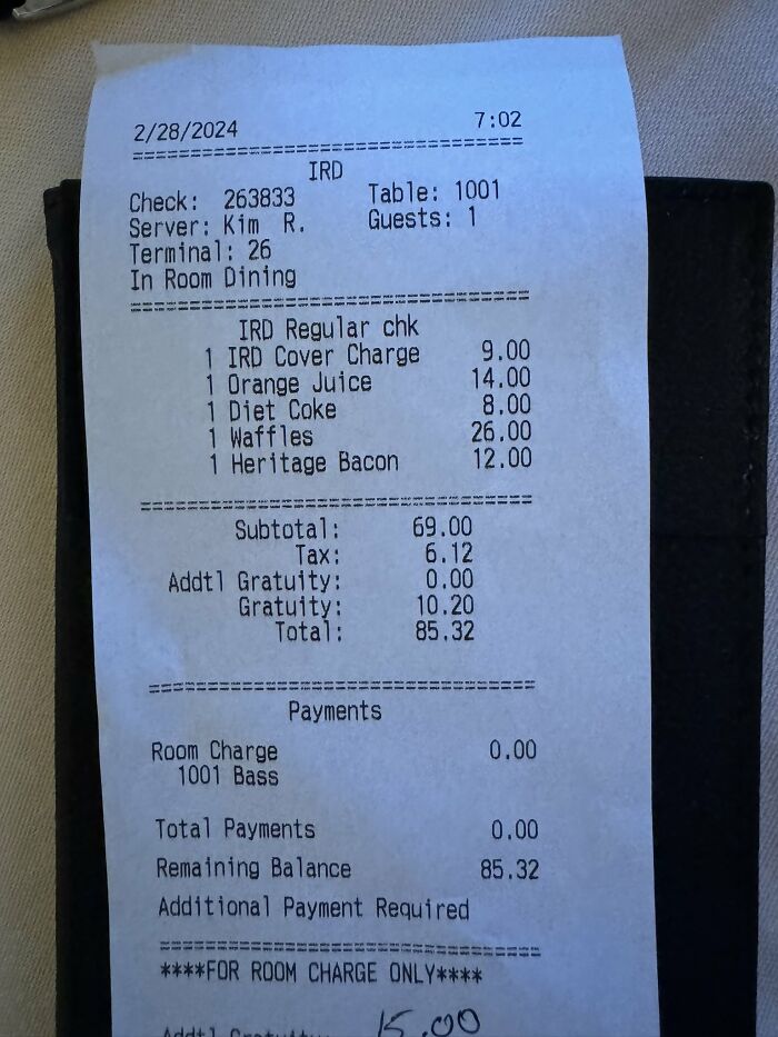 Billionaire Blasted For Complaining About $85 Room Service Bill: 'Lazy Drama Queen' Billionaire Blasted For Complaining About $85 Room Service Bill: 'Lazy Drama Queen'