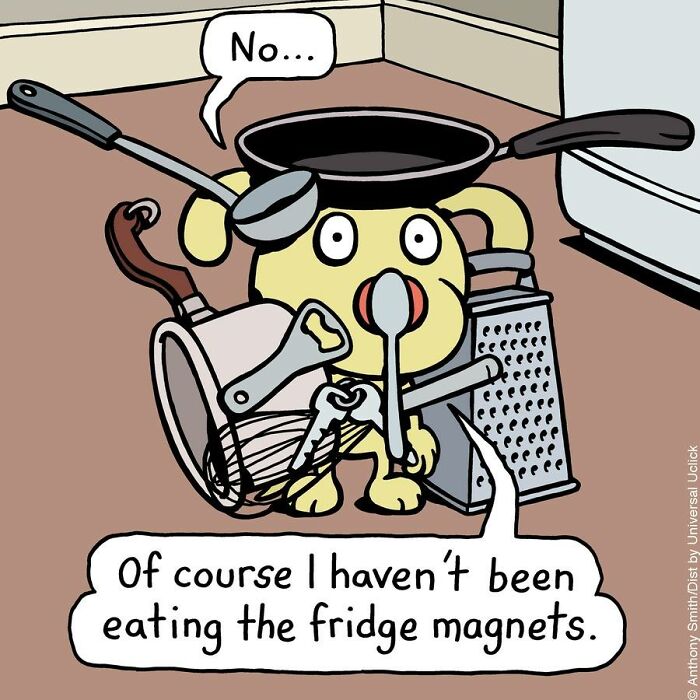 Have Fun With The Adventures Of "Cattitude Ans Doggonit", Where A Blue Cat And A Yellow Dog Are The Protagonists