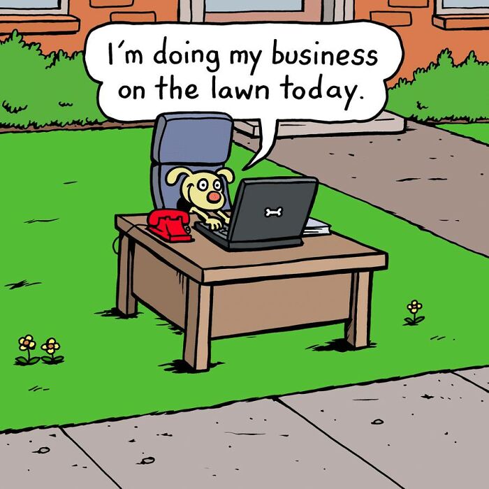 Have Fun With The Adventures Of "Cattitude Ans Doggonit", Where A Blue Cat And A Yellow Dog Are The Protagonists