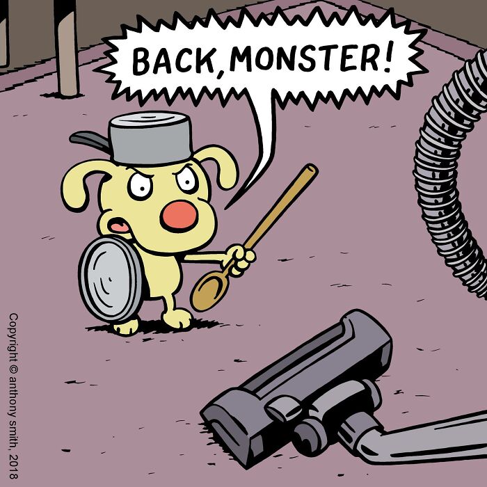 Have Fun With The Adventures Of "Cattitude Ans Doggonit", Where A Blue Cat And A Yellow Dog Are The Protagonists