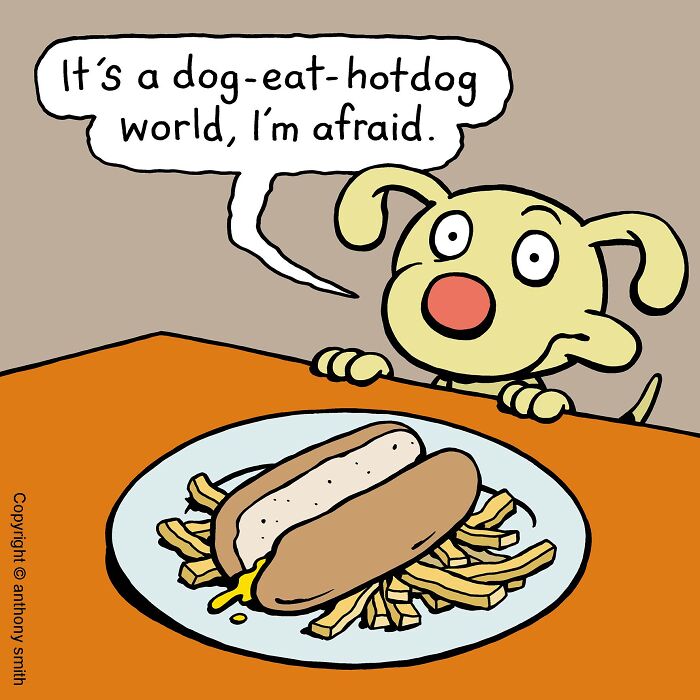 Have Fun With The Adventures Of "Cattitude Ans Doggonit", Where A Blue Cat And A Yellow Dog Are The Protagonists