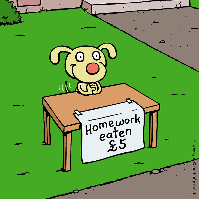 Have Fun With The Adventures Of "Cattitude Ans Doggonit", Where A Blue Cat And A Yellow Dog Are The Protagonists