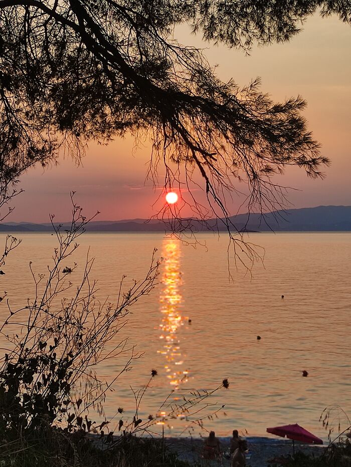 Sunset On A Beach In Skopelos Island, Greece